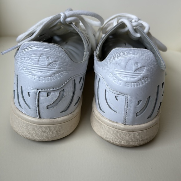 Adidas Stan Smith White Cutout Sneakers - Picture 6 of 9